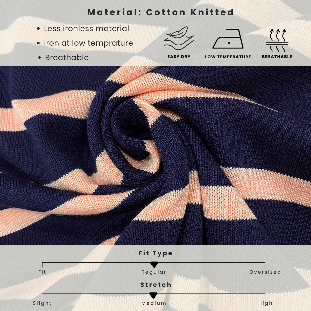 ZUCCA HAURA KNITWEAR DRESS STRIPE WOMEN - DM226 KOREAN STYLE