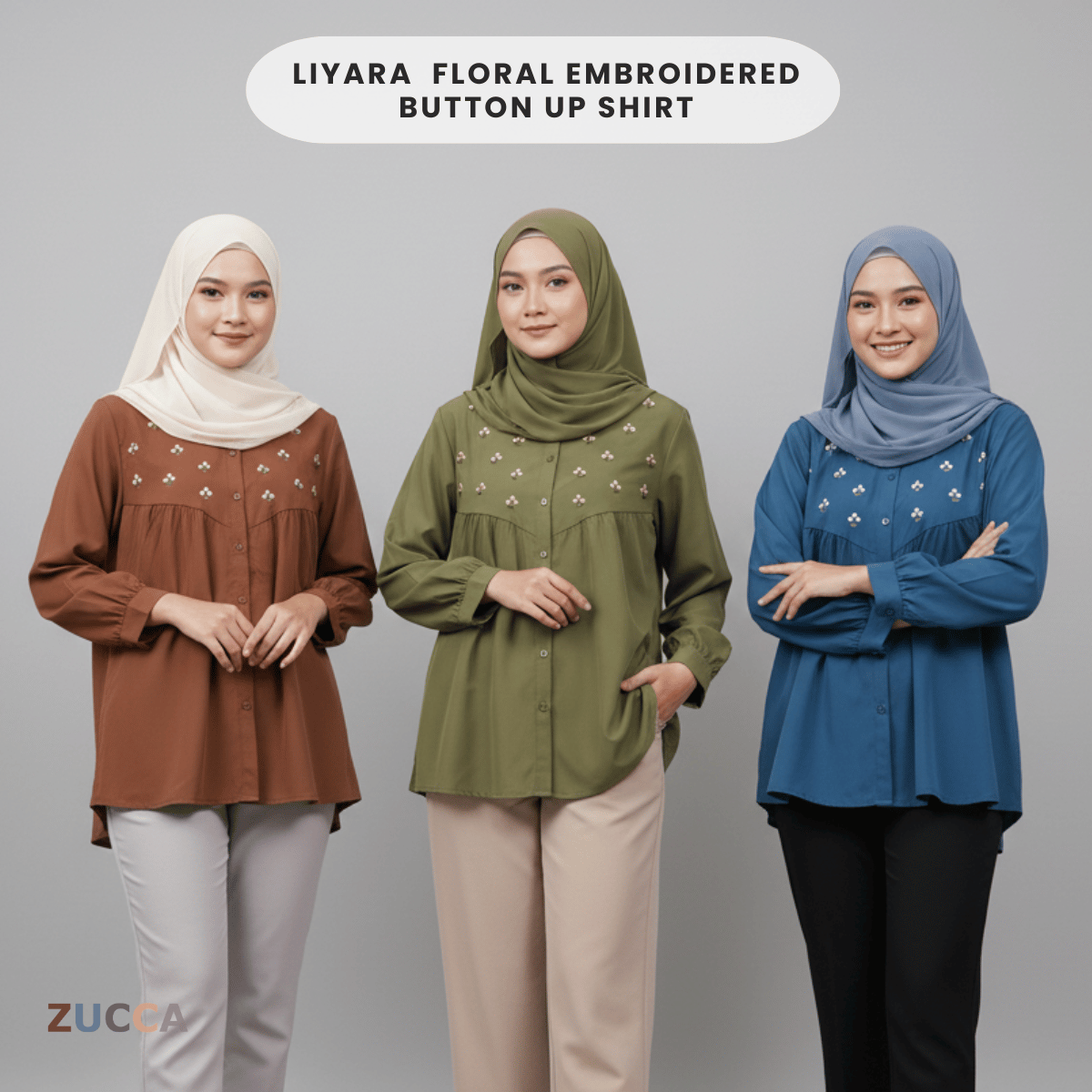 ZUCCA LIYARA BLOUSE SULAMAN BUNGA DOLLY – DM235