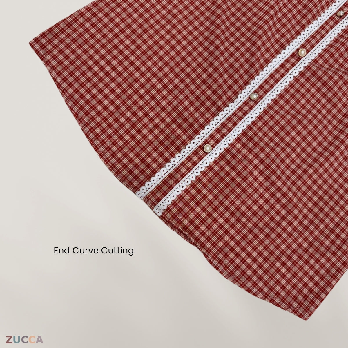 ZUCCA ZEETA KOREAN CHECKERED BUTTON BLOUSE - DM238