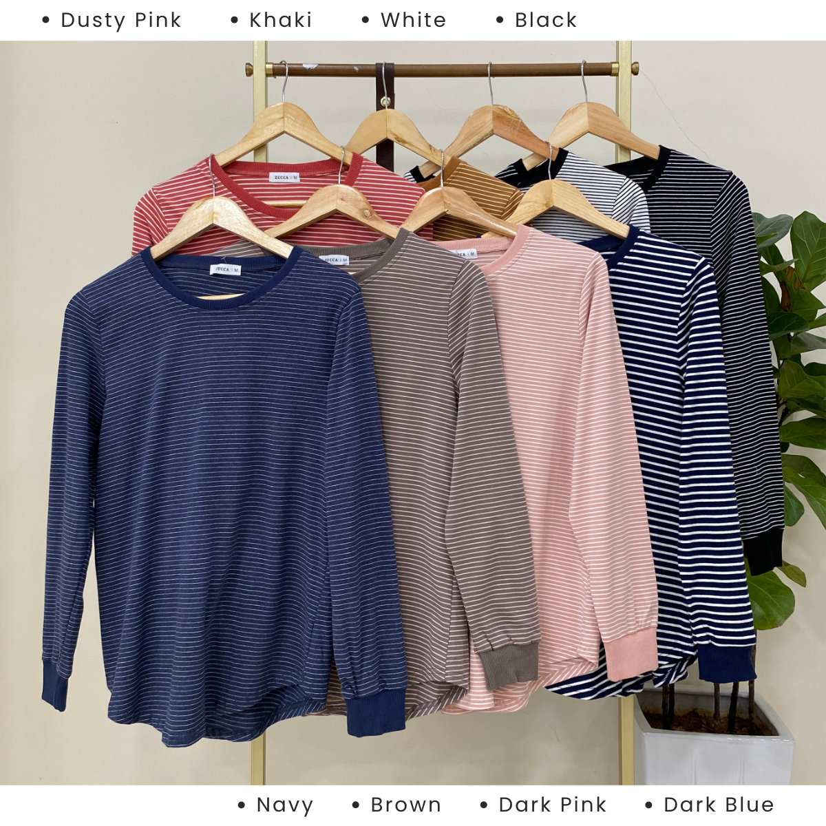 ZUCCA MINAZ STRIPED CASUAL SHIRT BLOUSE - MA025