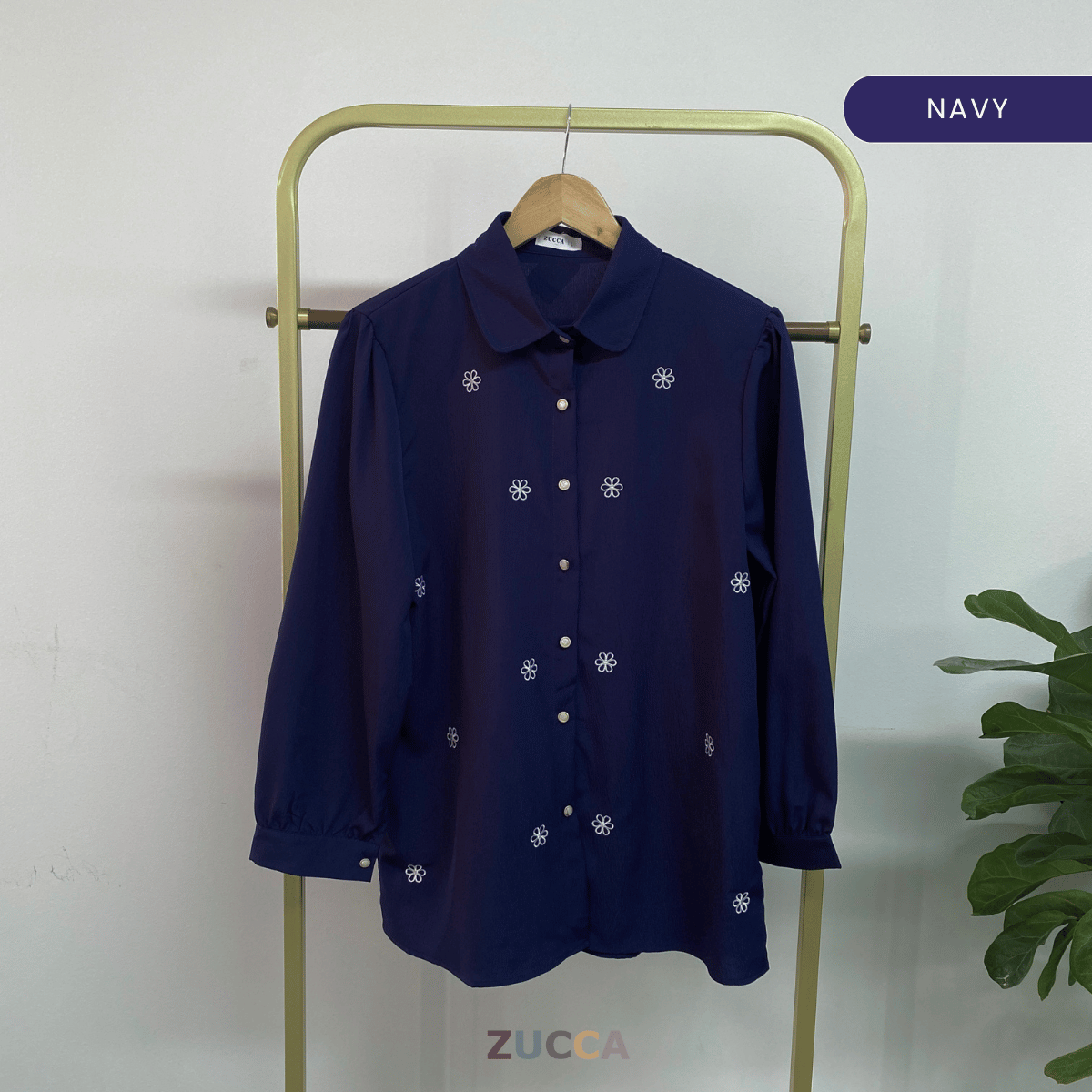 ZUCCA DILLA KEMEJA BERBUTANG PENUH DENGAN SULAMAN - DM251