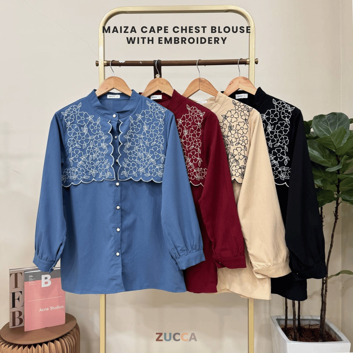 ZUCCA MAIZA CAPE CHEST BLOUSE DENGAN SULAMAN - DM252