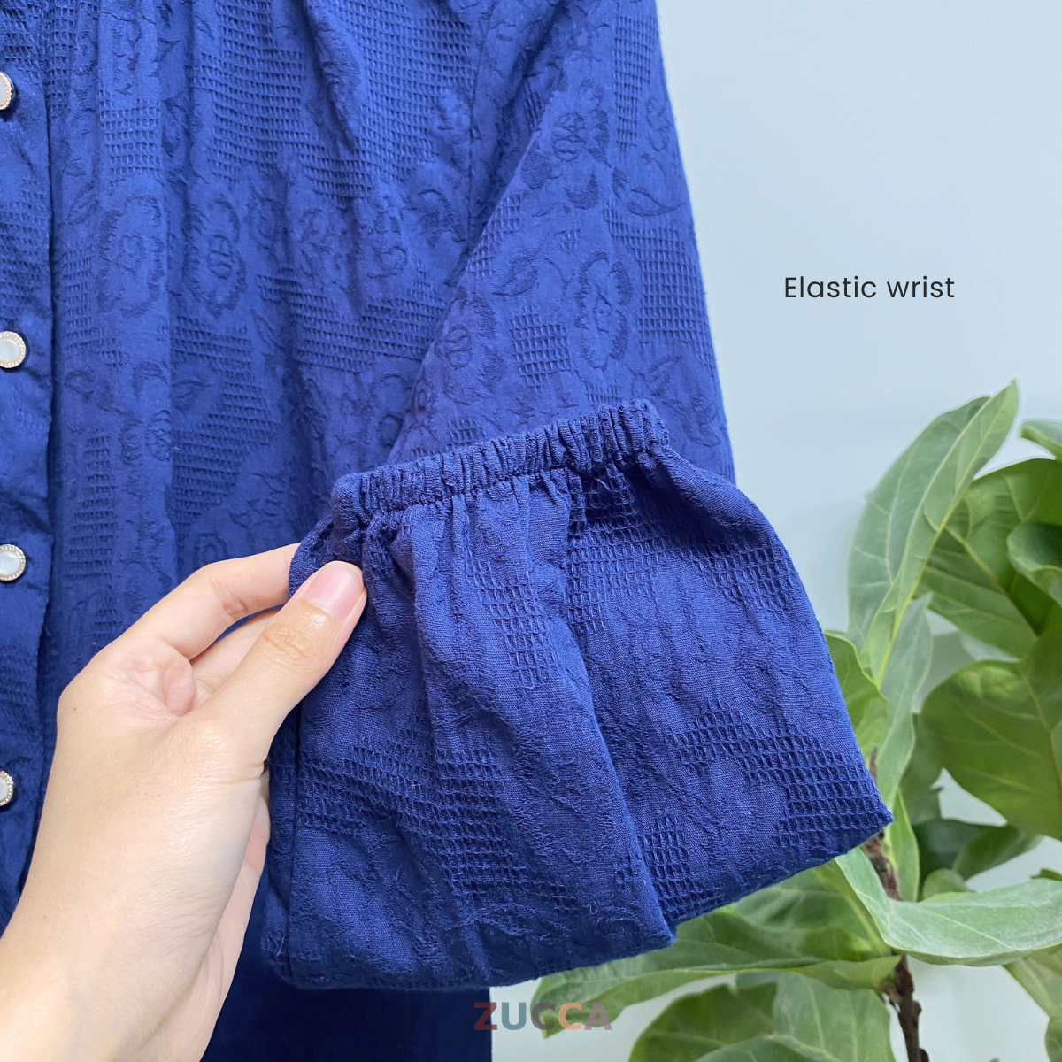 ZUCCA FARISYA BLAUS WANITA JACQUARD - DM269