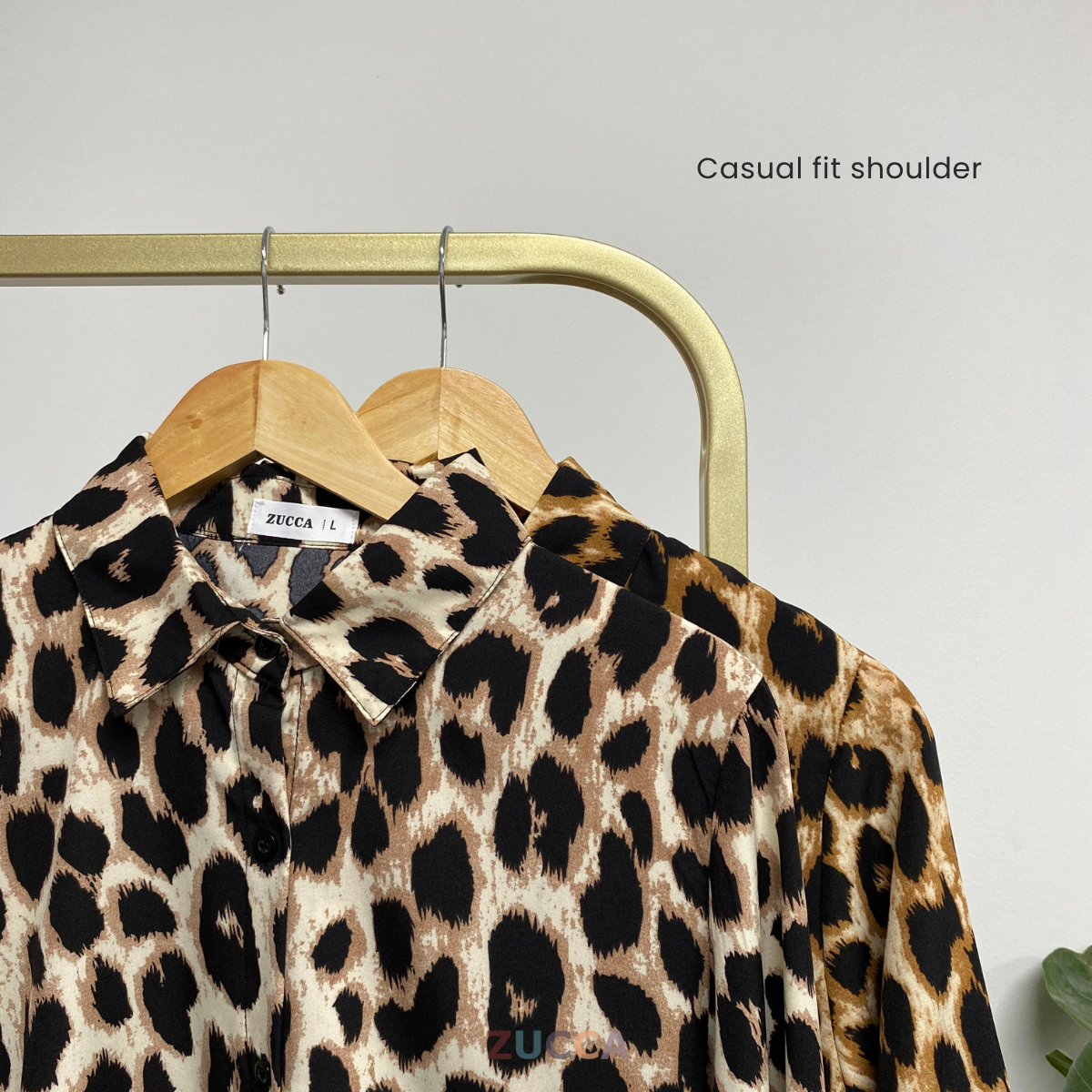 ZUCCA GEORGIA BLOUS WANITA KASUAL BERCORAK - DM270 BAJU LEOPARD