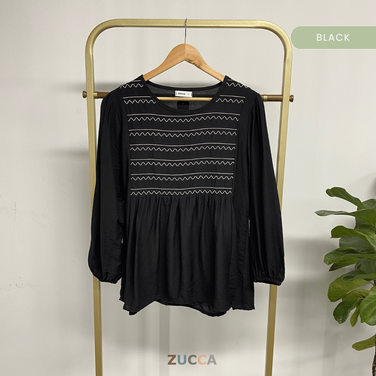 ZUCCA ERZA CASUAL ROUND NECK BLOUSE - DM272