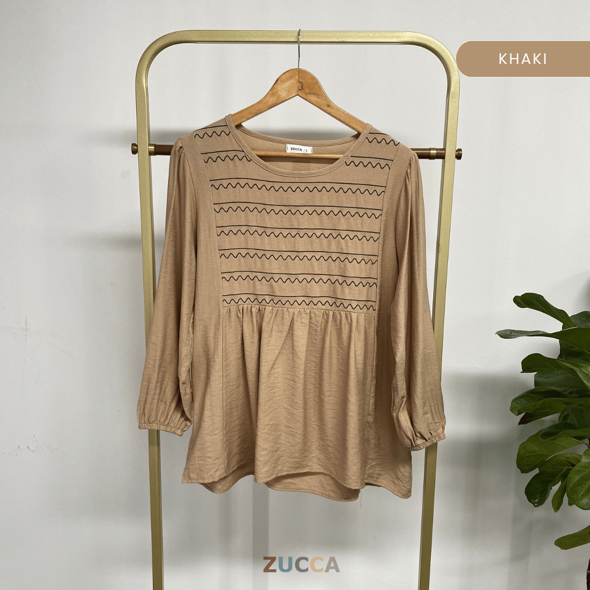 ZUCCA ERZA CASUAL ROUND NECK BLOUSE - DM272