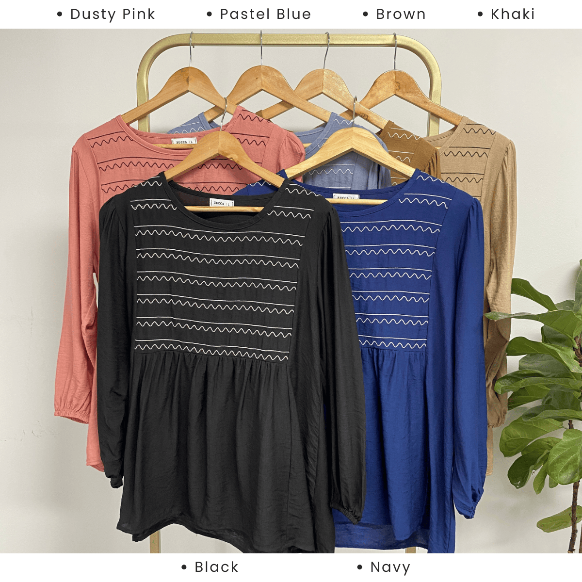 ZUCCA ERZA CASUAL ROUND NECK BLOUSE - DM272