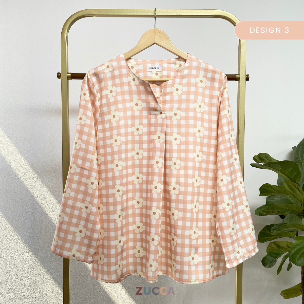 ZUCCA SYAZEE BLAUS WANITA BERCORAK – DM277 POTONGAN MODEN LONGGAR