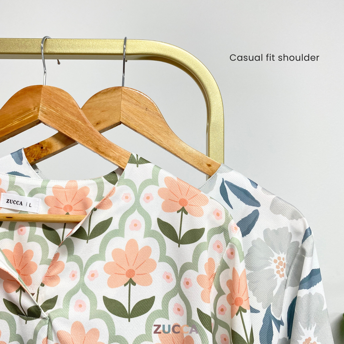 ZUCCA SYAZEE BLAUS WANITA BERCORAK – DM277 POTONGAN MODEN LONGGAR