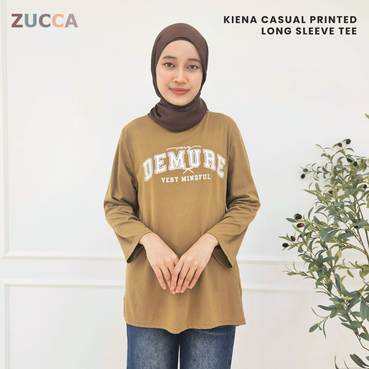 ZUCCA KIENA CASUAL PRINTED LONG SLEEVE TEE -DM287