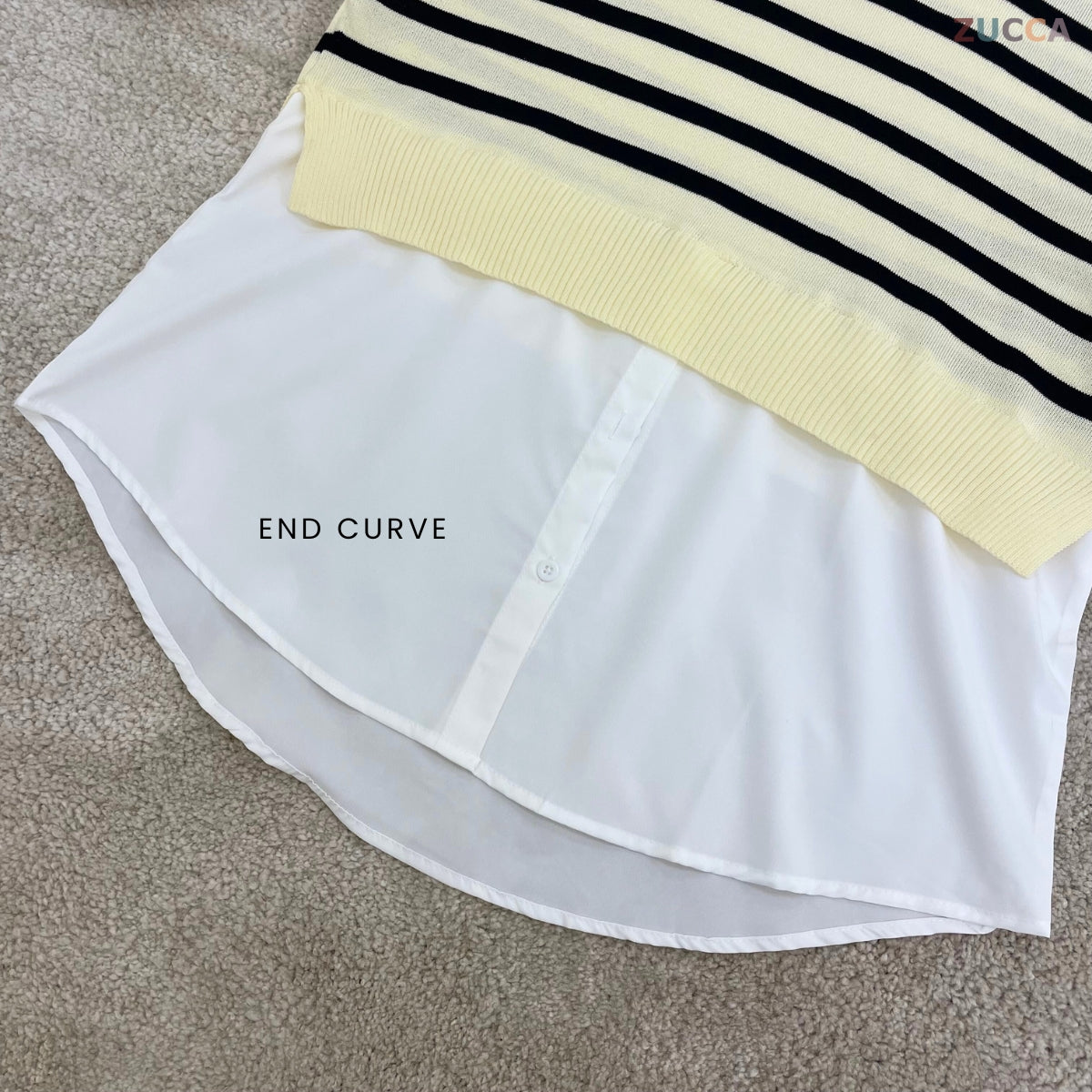 ZUCCA MELLY BERJALUR DWI-TONA KASUAL BLOUSE- DM288