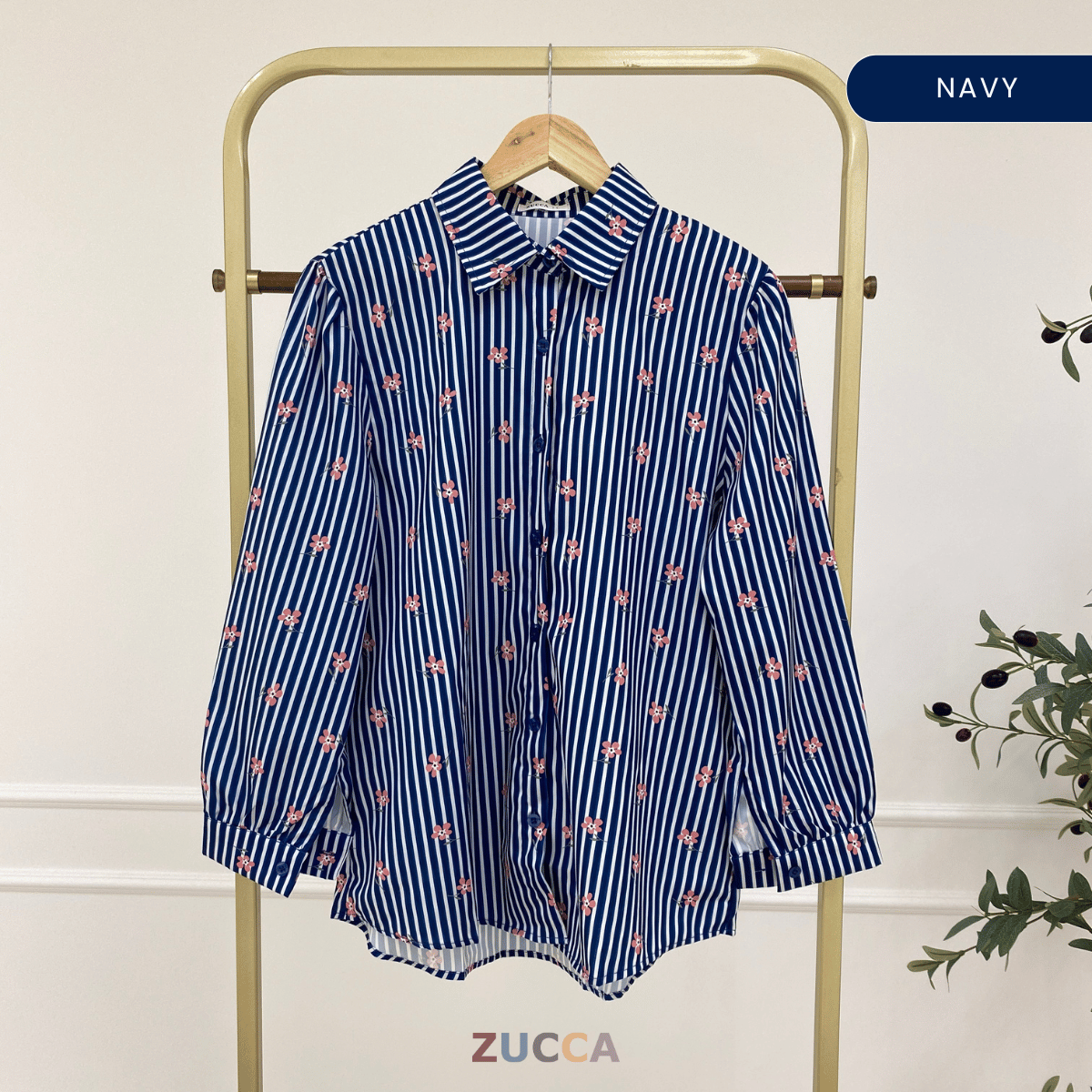 ZUCCA KHAYRA BLOOM STRIPE COLLECTION SHIRT-DM289