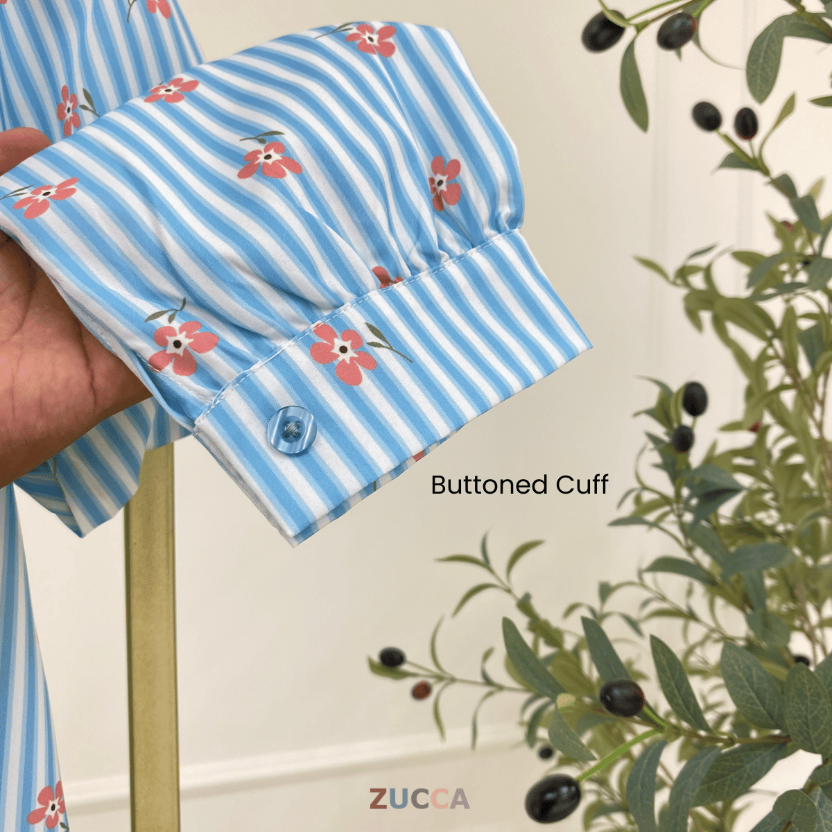 ZUCCA KHAYRA BLOOM STRIPE COLLECTION SHIRT-DM289
