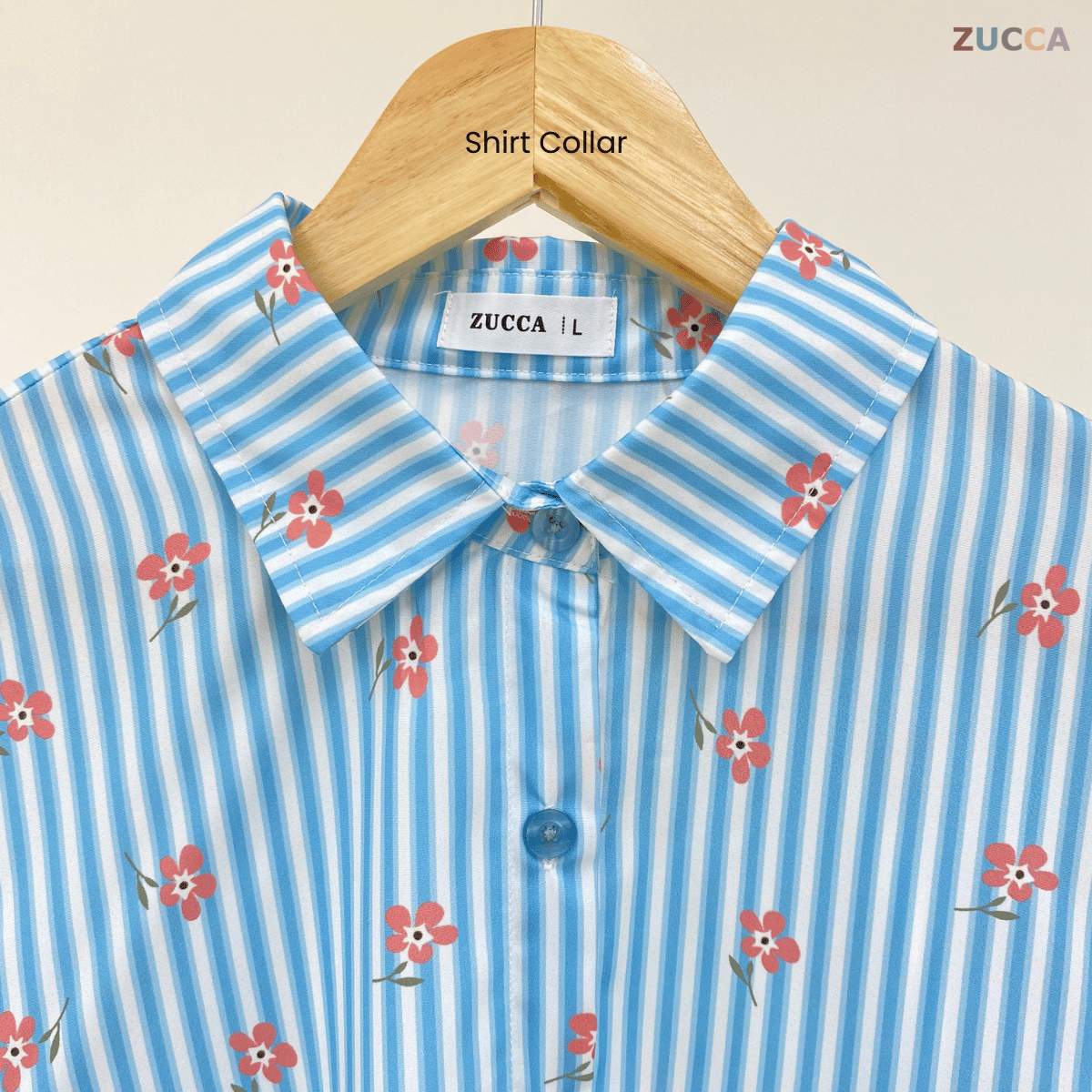 ZUCCA KHAYRA BLOOM STRIPE COLLECTION SHIRT-DM289