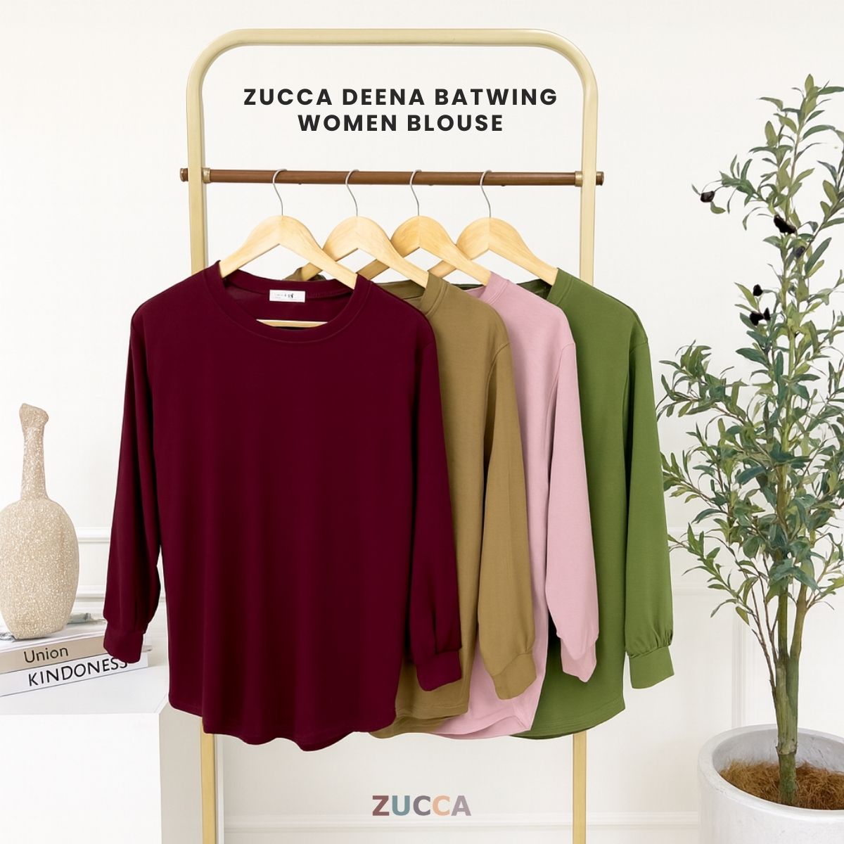 ZUCCA DEENA BATWING BLOUSE PEREMPUAN - DM290