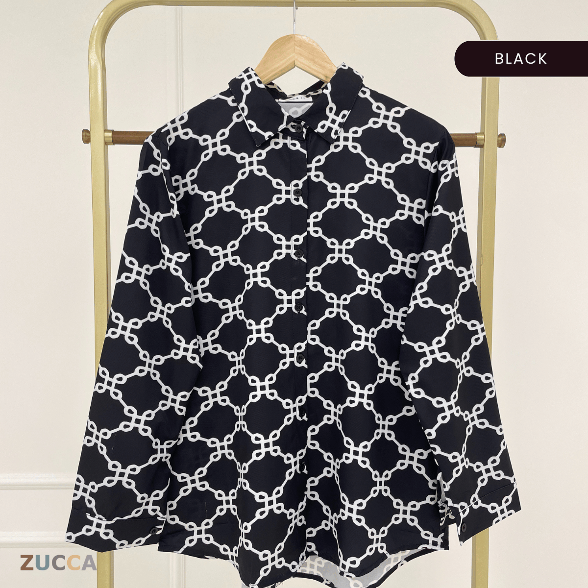 ZUCCA  MASITAH BLOUSE SOFT SATIN FLOWY CUT -DM298