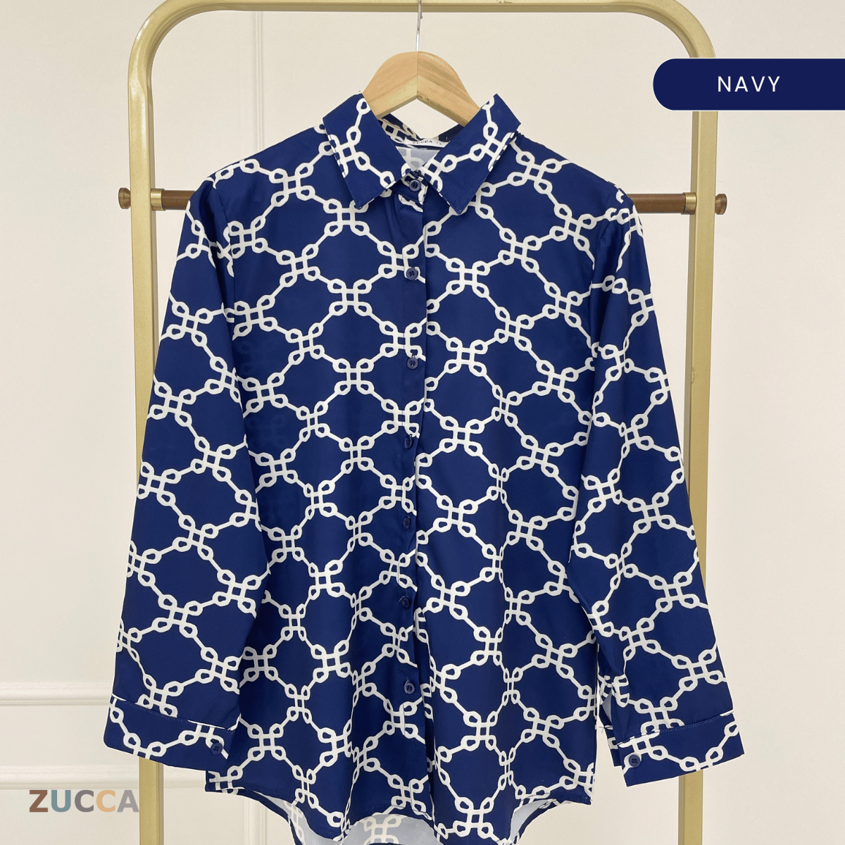 ZUCCA  MASITAH BLOUSE SOFT SATIN FLOWY CUT -DM298