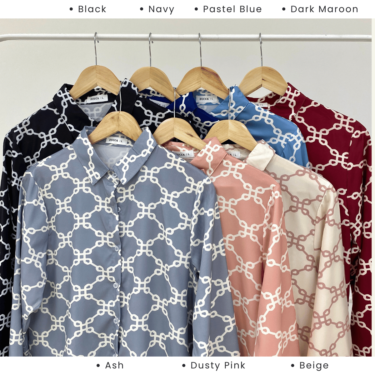 ZUCCA  MASITAH BLOUSE SOFT SATIN FLOWY CUT -DM298