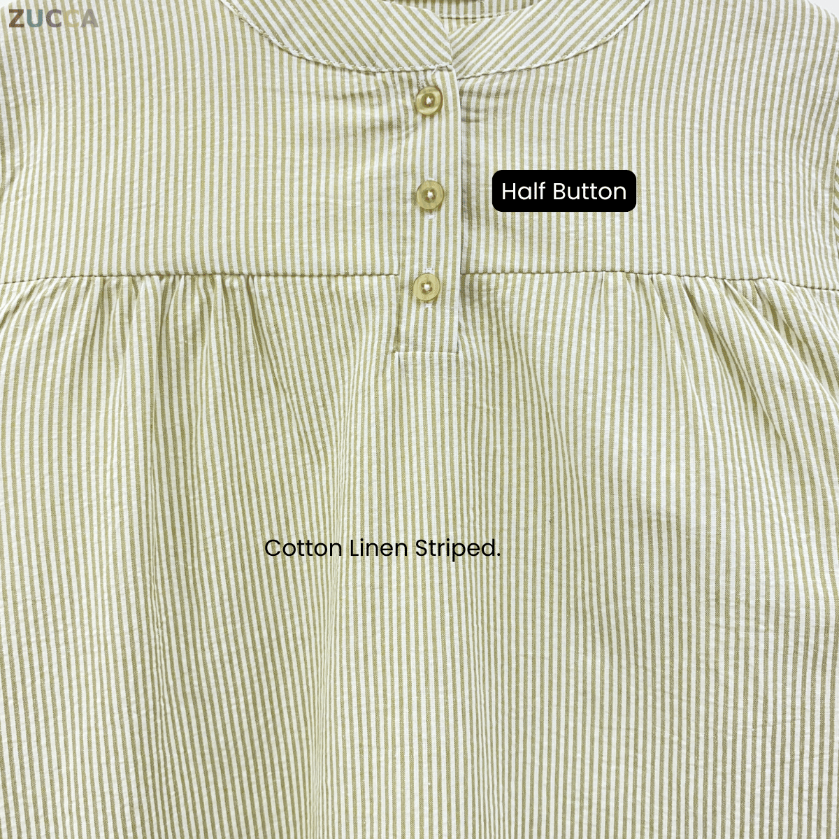 ZUCCA ELVINA MODEST STRIPES LUXE-DM299 Tops Shirts