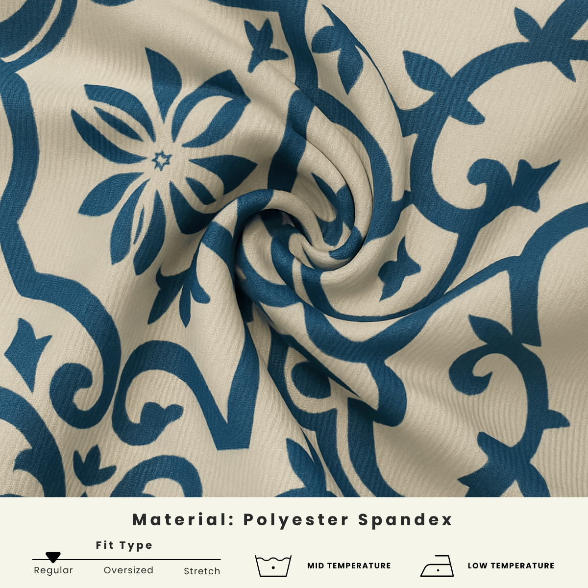 ZUCCA IWANA PRINTED RUFFLE NECK BLOUSE - DM303