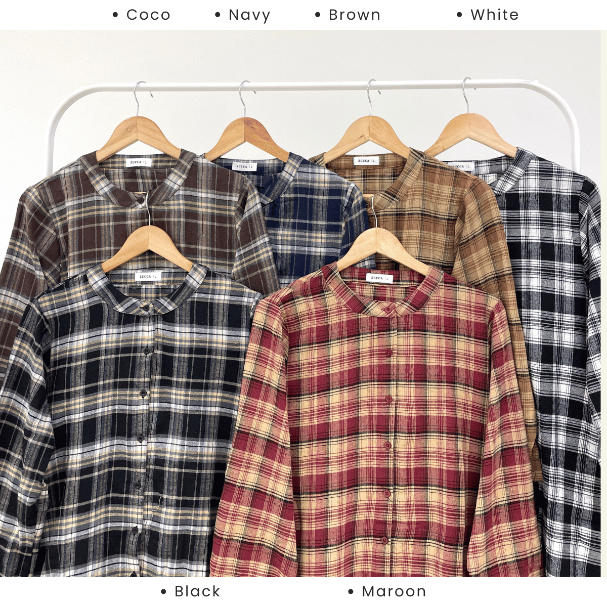 ZUCCA ARNIE VINTAGE CHECKERED LONG SHIRT-DM305 SHIRT