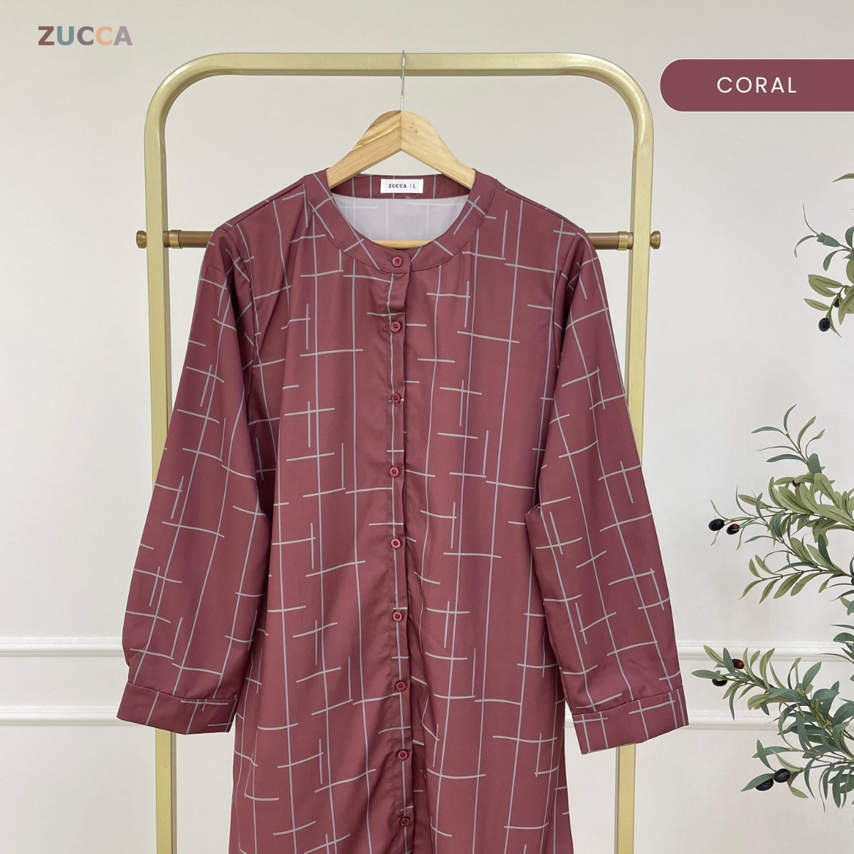 ZUCCA ELISA MUSLIMAH BLOUSE WOMEN LONG SLEEVE - DM307 BAJU PEREMPUAN
