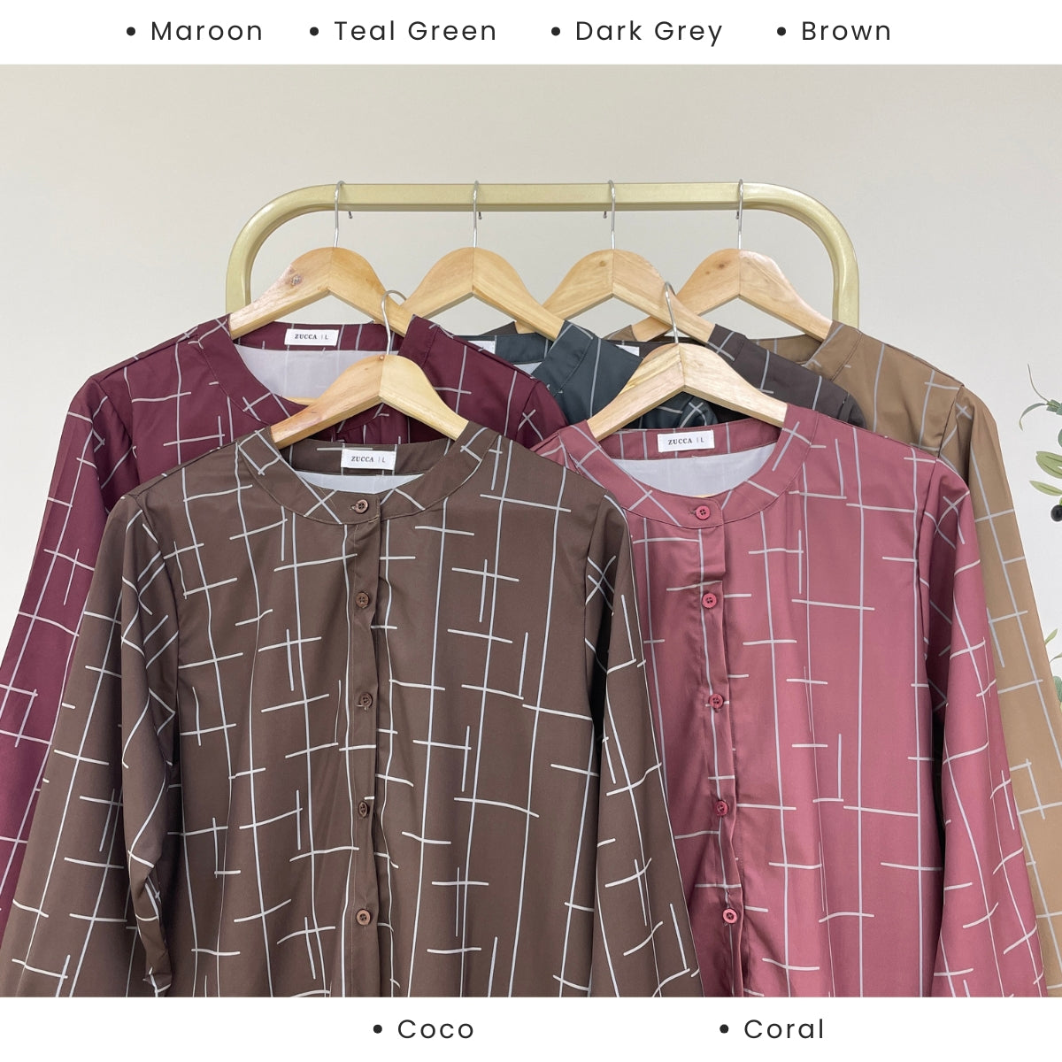 ZUCCA ELISA MUSLIMAH BLOUSE WOMEN LONG SLEEVE - DM307 BAJU PEREMPUAN