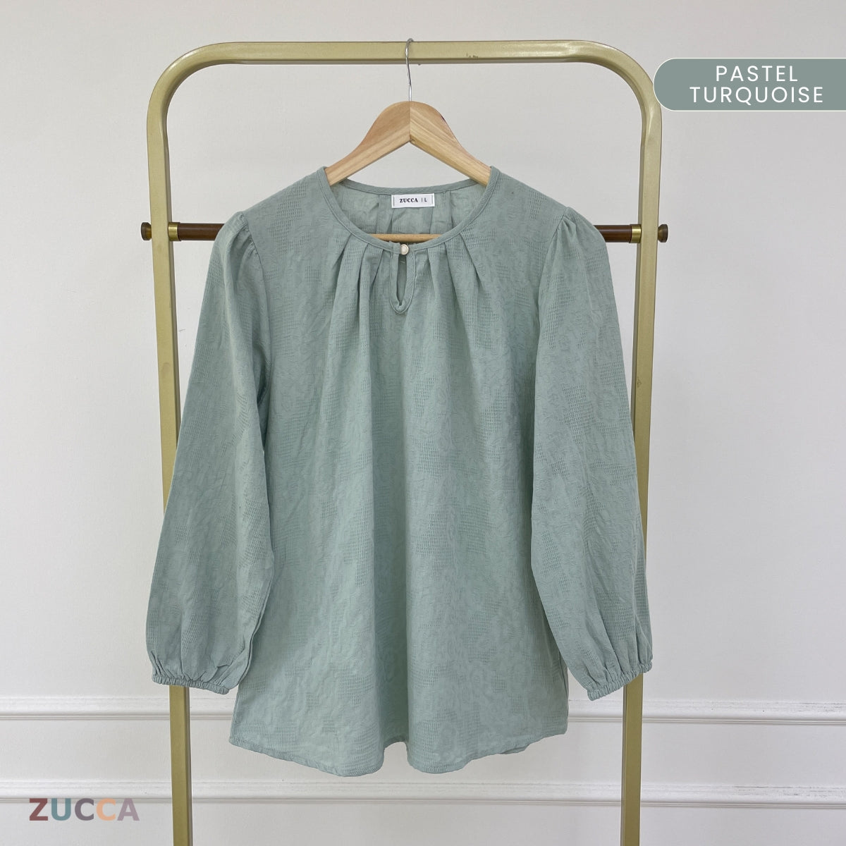 ZUCCA QAIRINA MODEST JACQUARD BLOUSE-DM308 Tops