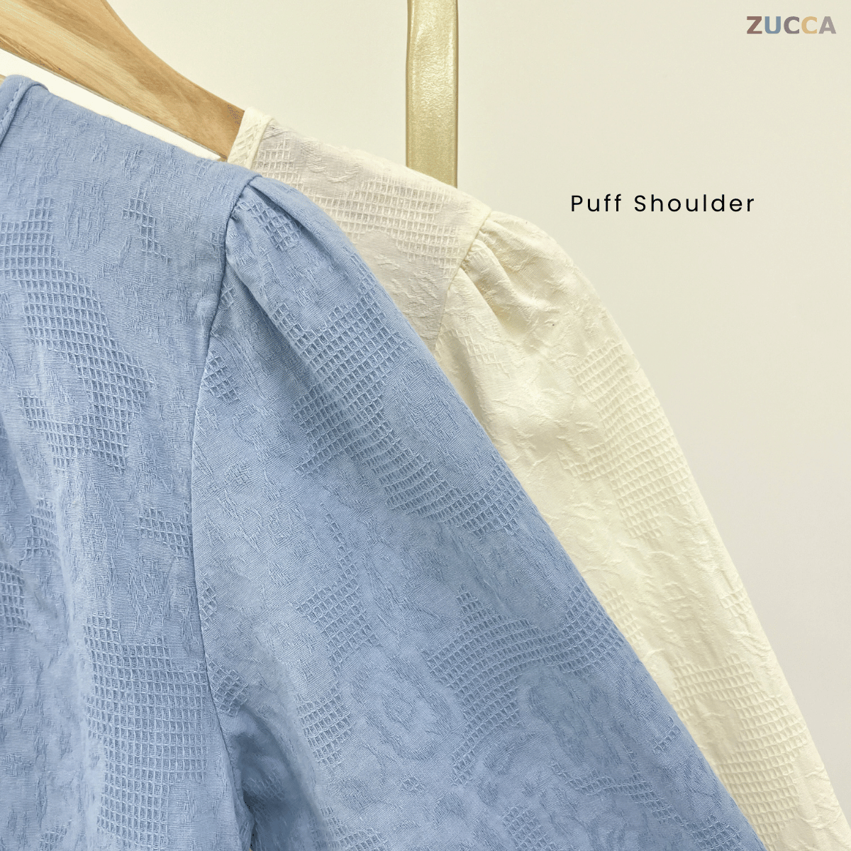 ZUCCA QAIRINA MODEST JACQUARD BLOUSE-DM308 Tops