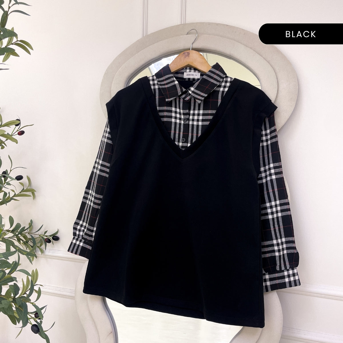 ZUCCA HALEEN WOMEN KASUAL BLOUSE KOREAN STYLE -DM312