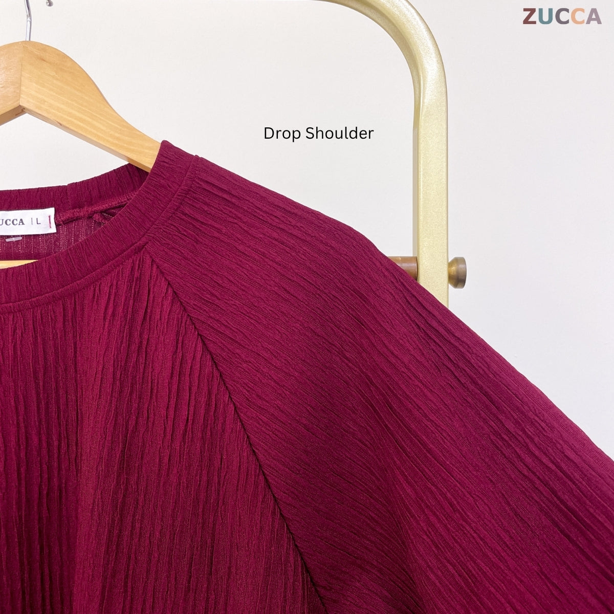 ZUCCA ARIYA KASUAL PLEATED BLOUSE LONG SLEEVE - DM319