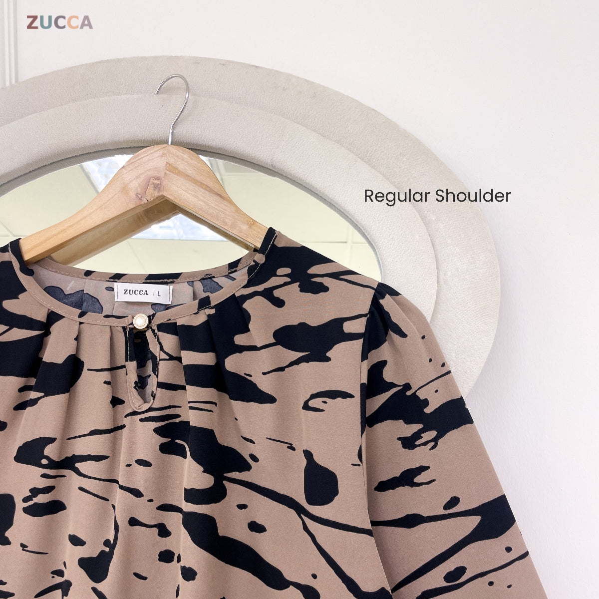 ZUCCA ZARELA WOMEN BLOUSE CASUAL PRINTED BLOUSE WANITA - DM330
