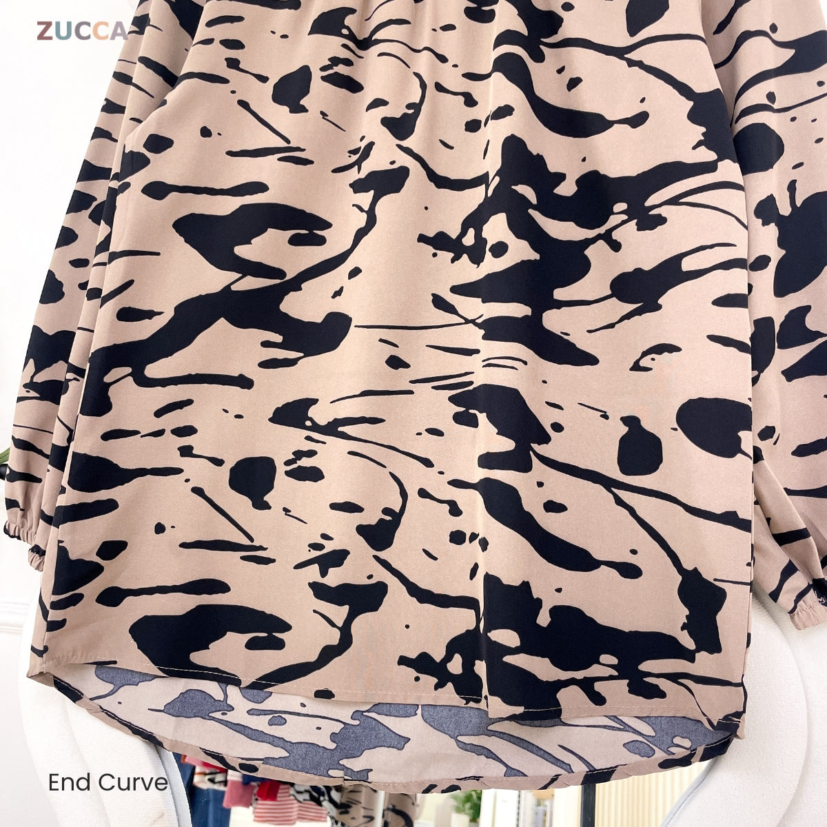 ZUCCA ZARELA WOMEN BLOUSE CASUAL PRINTED BLOUSE WANITA - DM330
