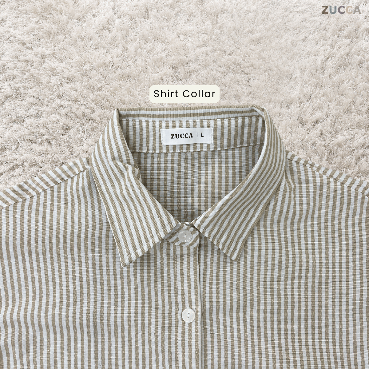 ZUCCA HAZEL EMBROIDERED STRIPE BLOUSE LONG SLEEVE - DM346