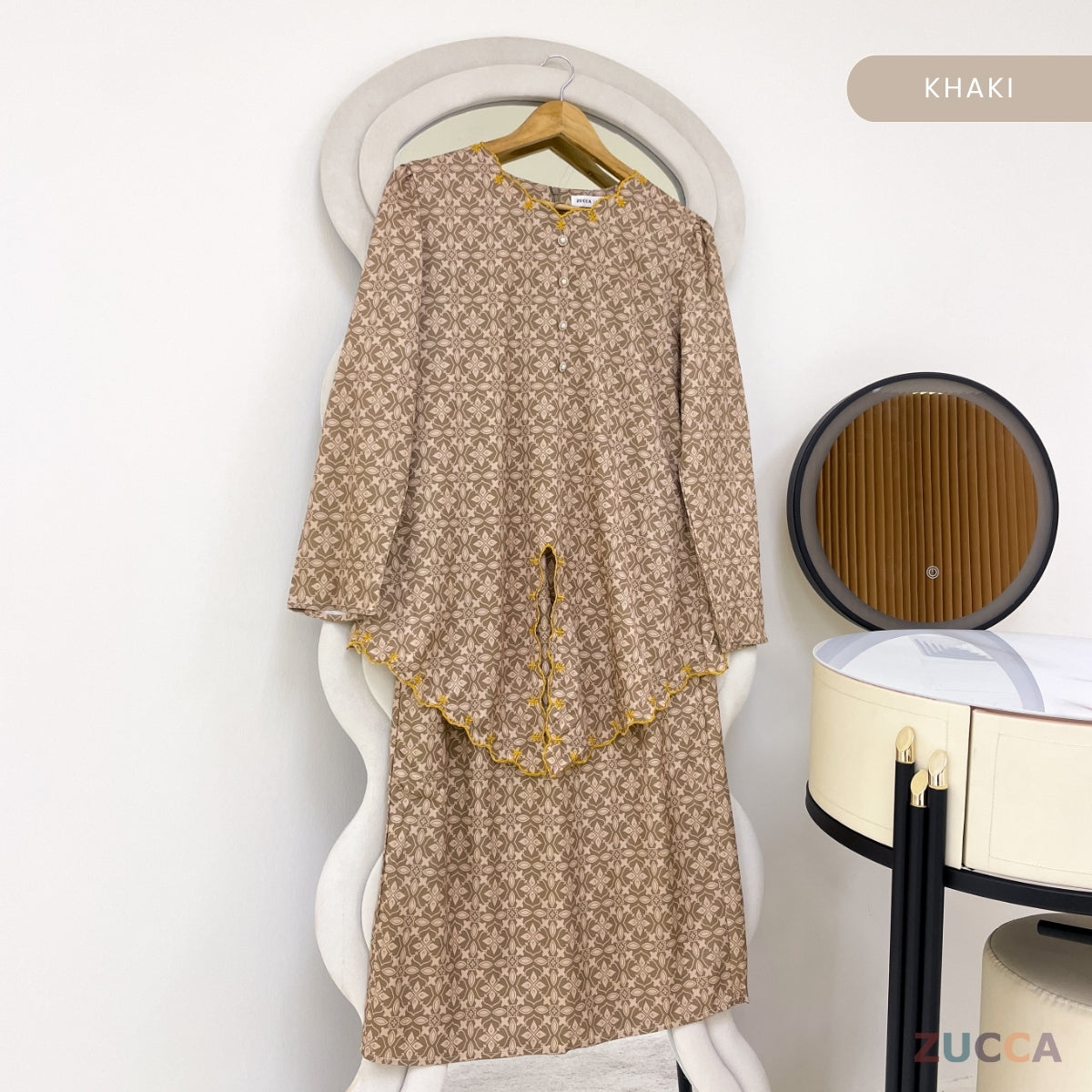 ZUCCA ROZITA KURUNG MODEST FLORAL PRINT SCALLOP EMBROIDERY - DMRAYA001