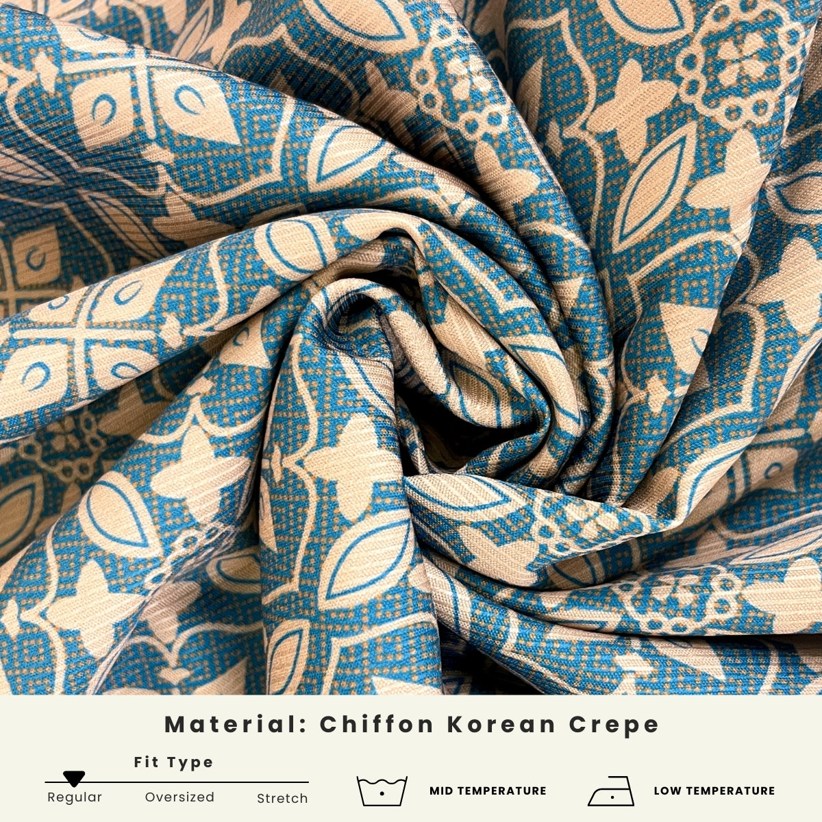 ZUCCA ROZITA KURUNG MODEST FLORAL PRINT SCALLOP EMBROIDERY - DMRAYA001