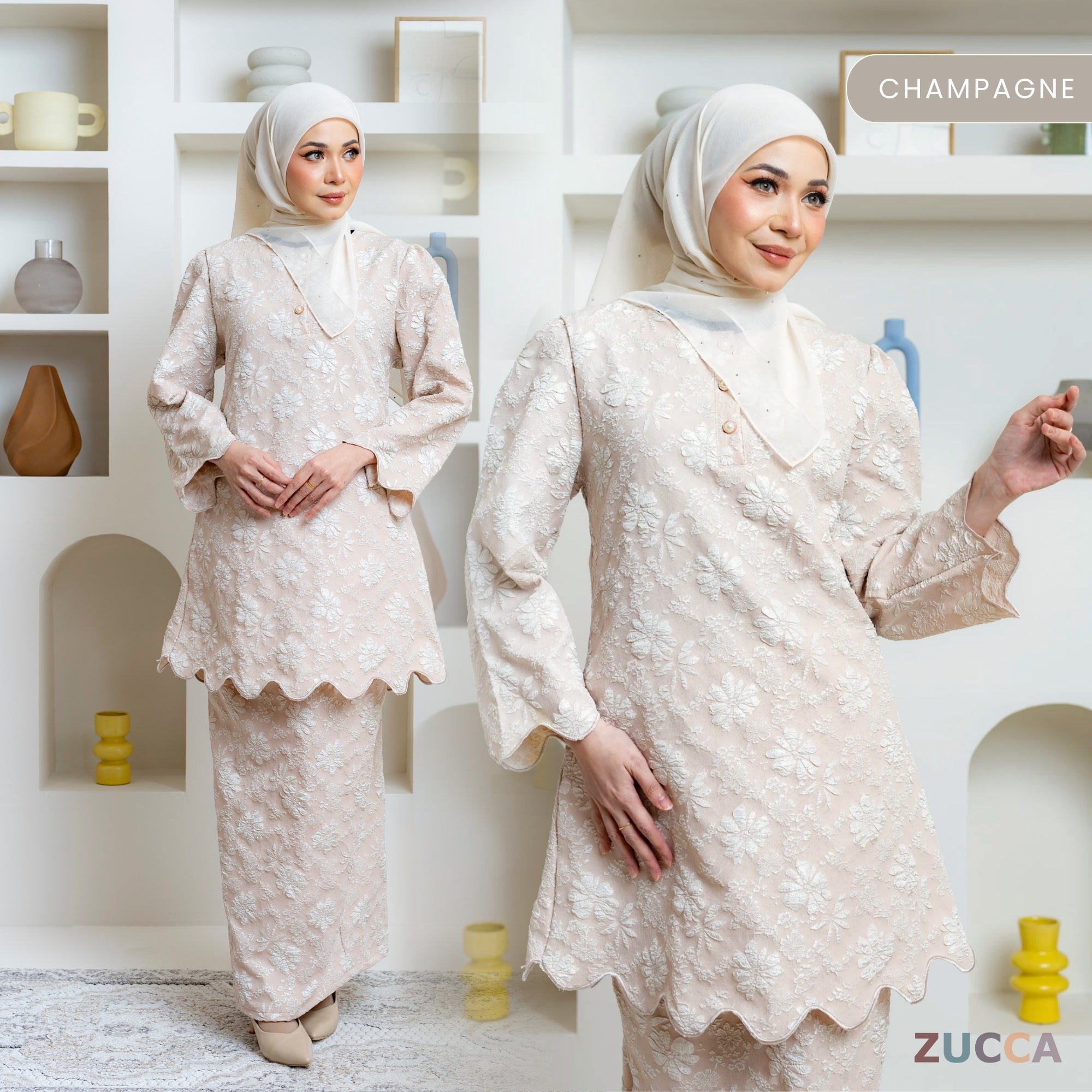 [JOM RAYA 2026] ZUCCA [MOM] NAZRINA FLORAL KURUNG MODERN IBU  - DMRAYA006