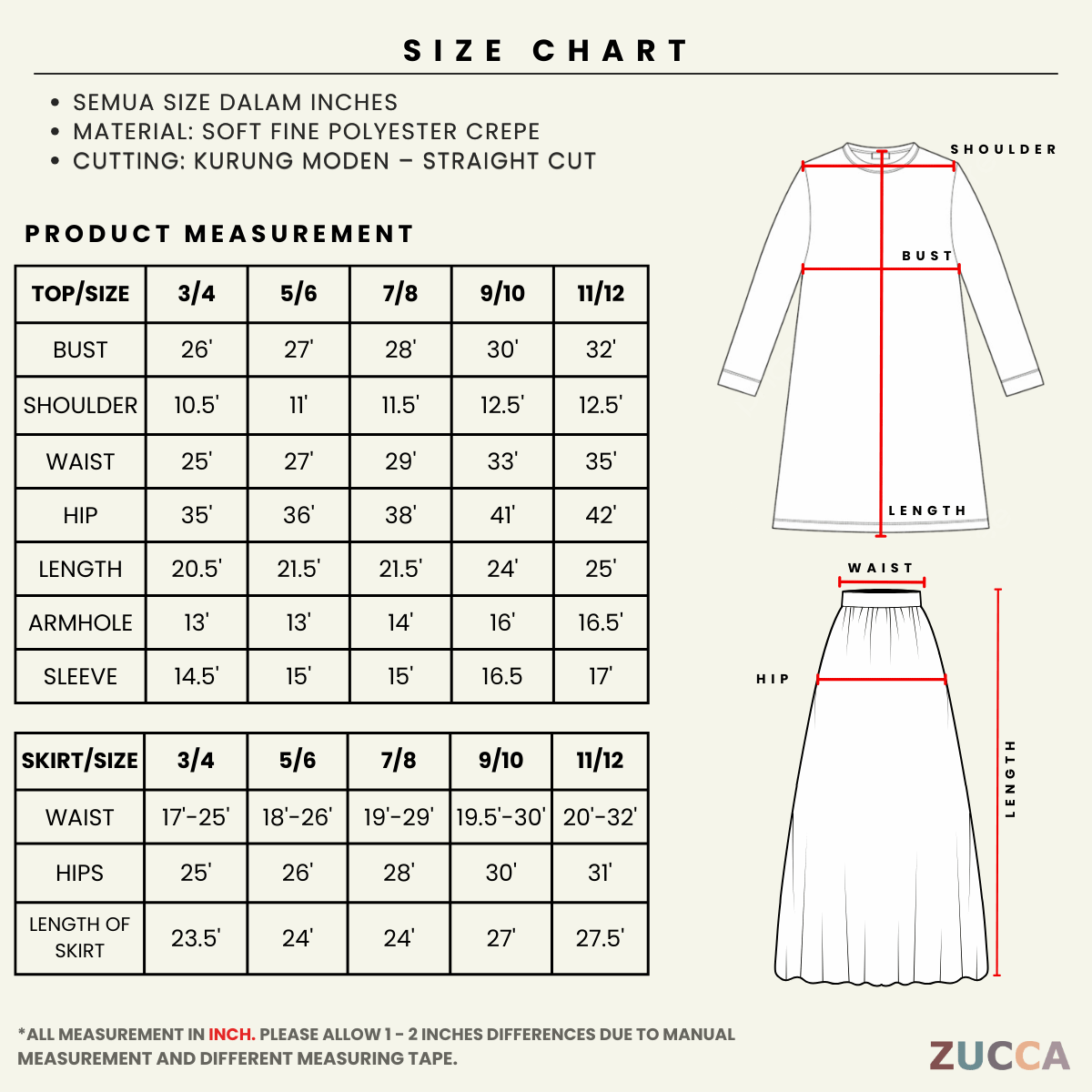 [JOM RAYA 2026] ZUCCA [KIDS] NURFITRI KURUNG CAHAYA SUCI RAYA EDITION - DMRAYA009A