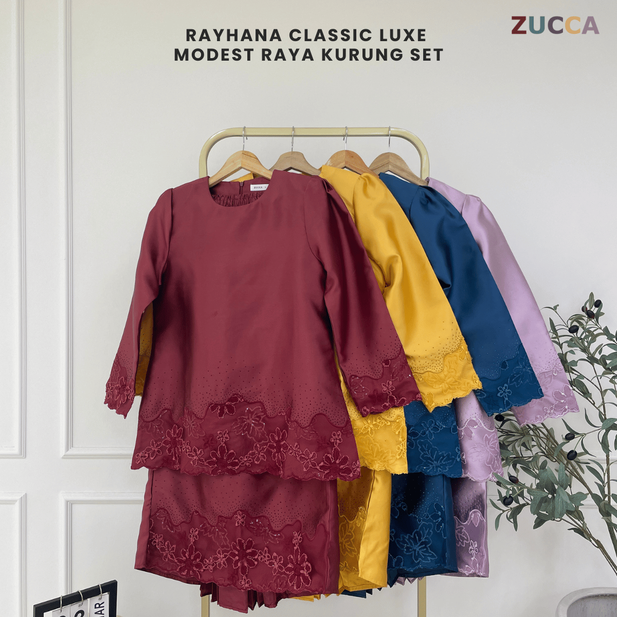 [JOM RAYA 2026] ZUCCA RAYHANA CLASSIC LUXE MODEST RAYA KURUNG SET - DMRAYA010
