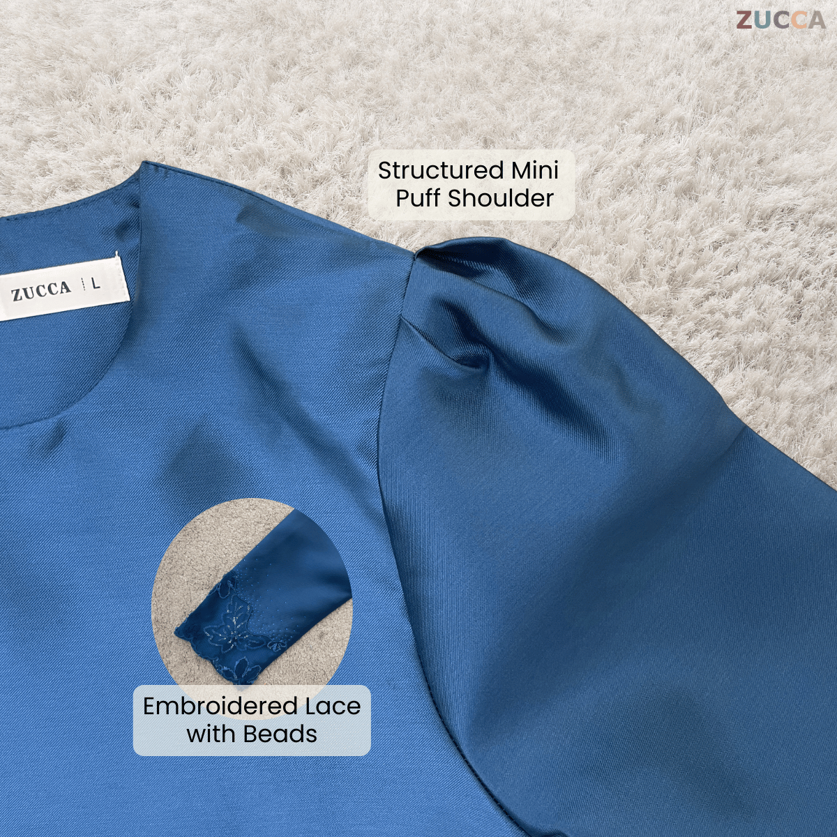 [JOM RAYA 2026] ZUCCA RAYHANA CLASSIC LUXE MODEST RAYA KURUNG SET - DMRAYA010