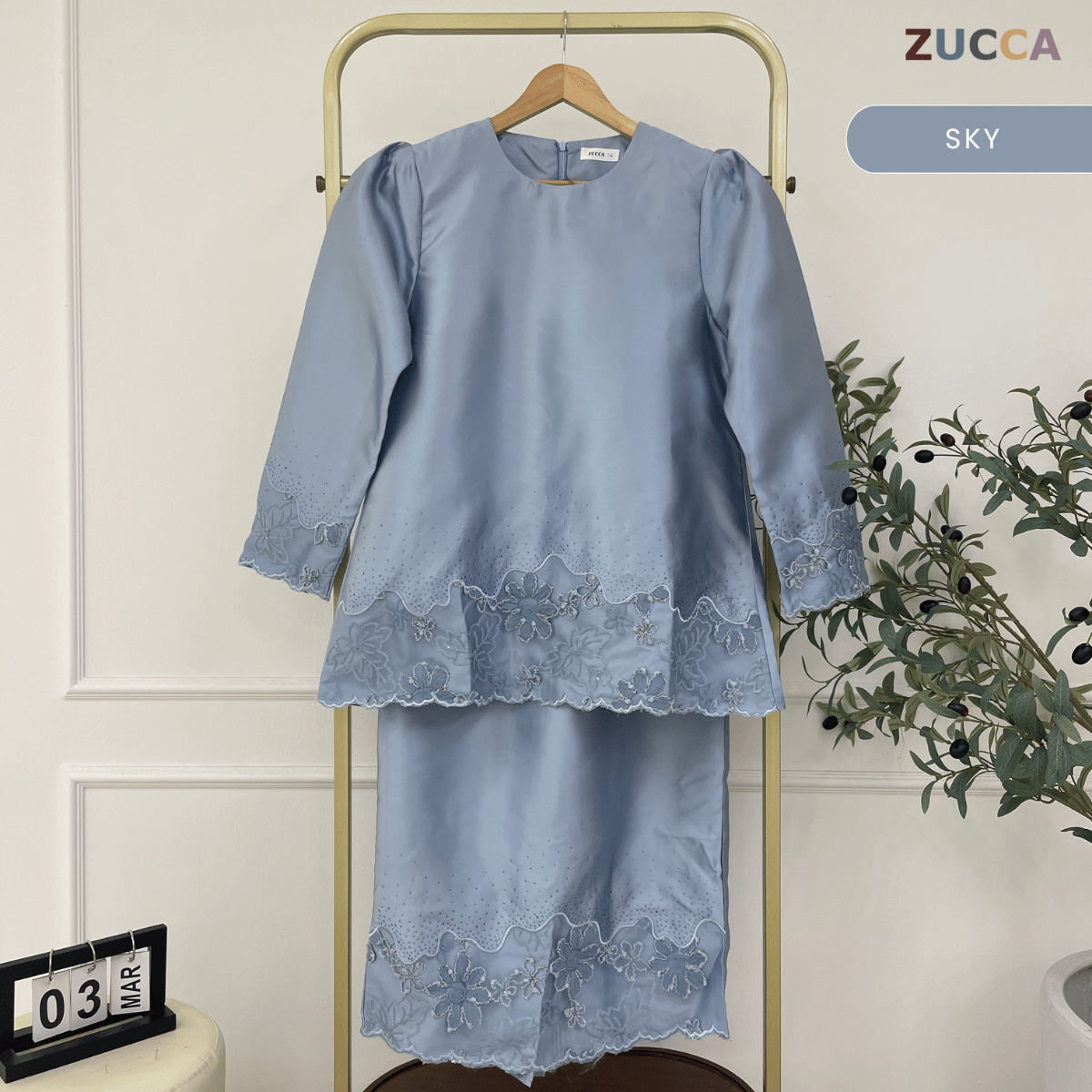 [JOM RAYA 2026] ZUCCA RAYHANA CLASSIC LUXE MODEST RAYA KURUNG SET - DMRAYA010