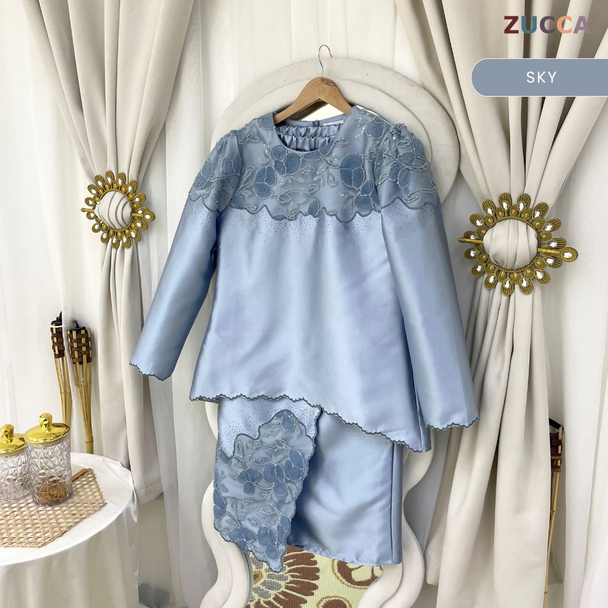 [JOM RAYA 2026] ZUCCA ZAREEFA CLASSIC LUXE MODEST RAYA KURUNG SET - DMRAYA011