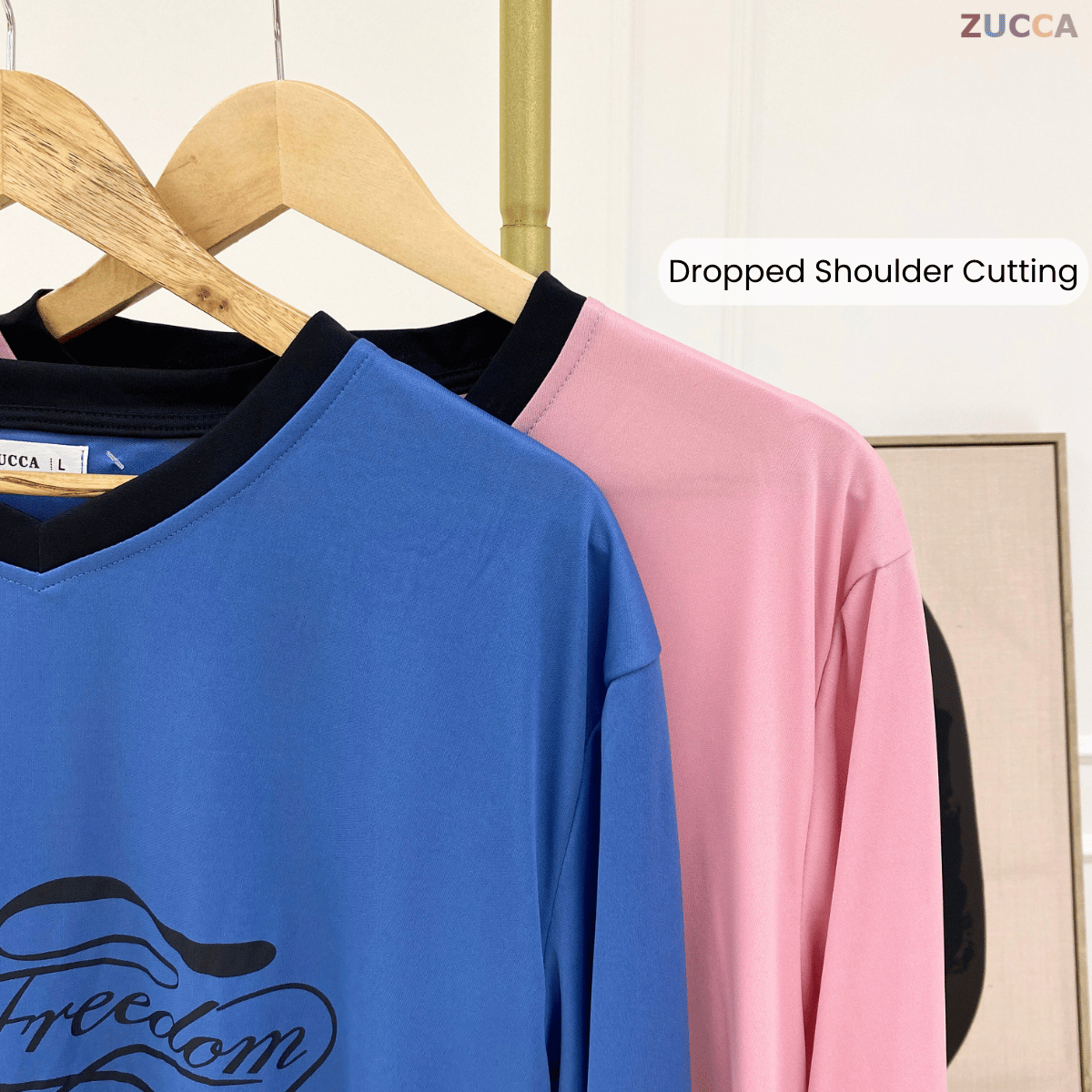 ZUCCA RAYNA WOMEN KASUAL SHIRT V-NECK - DMS1002