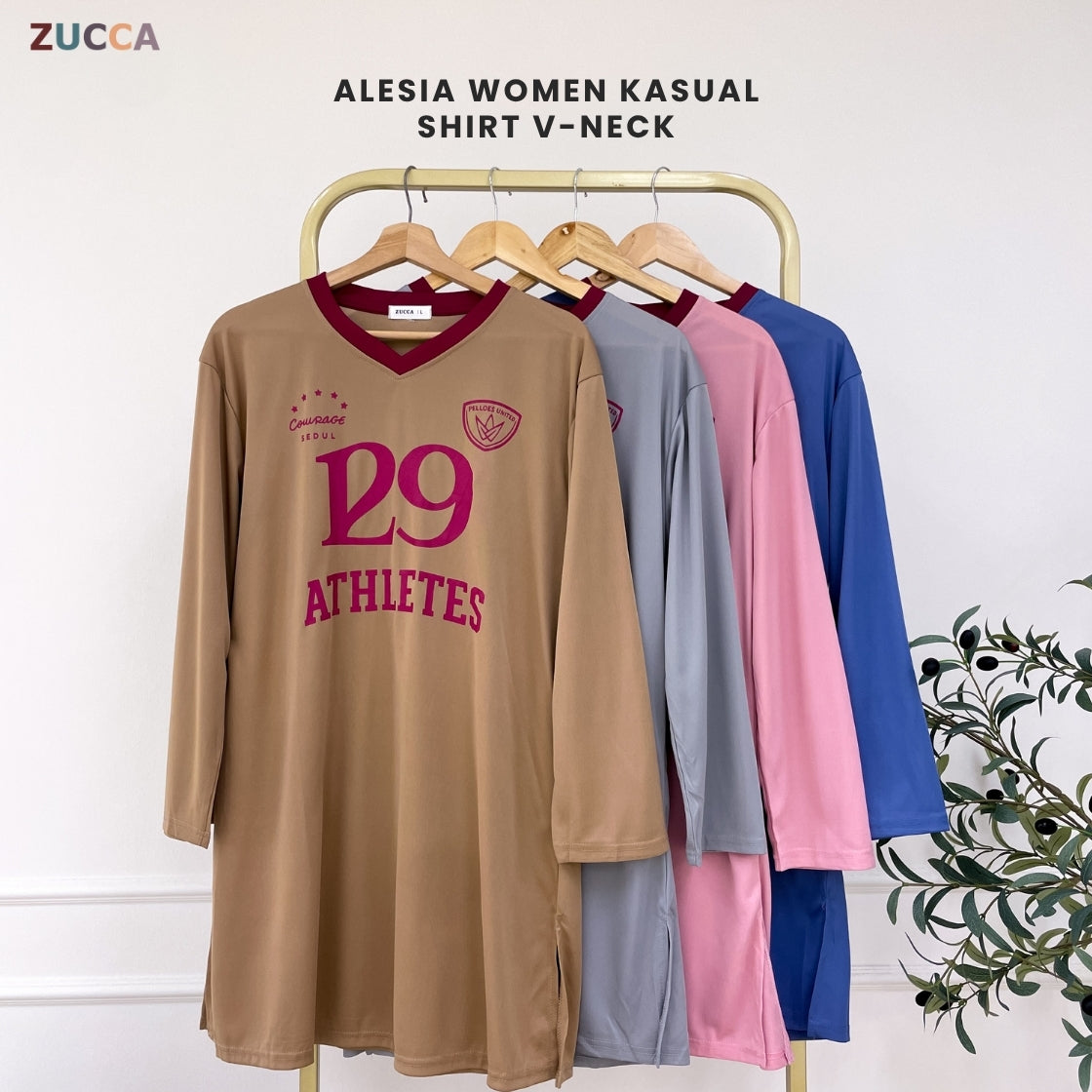ZUCCA ALESIA KASUAL MUSLIMAH SHIRT V NECK - DMS1005