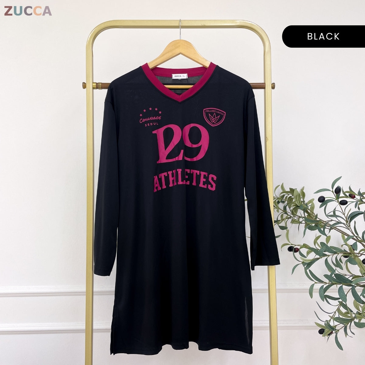 ZUCCA ALESIA KASUAL MUSLIMAH SHIRT V NECK - DMS1005