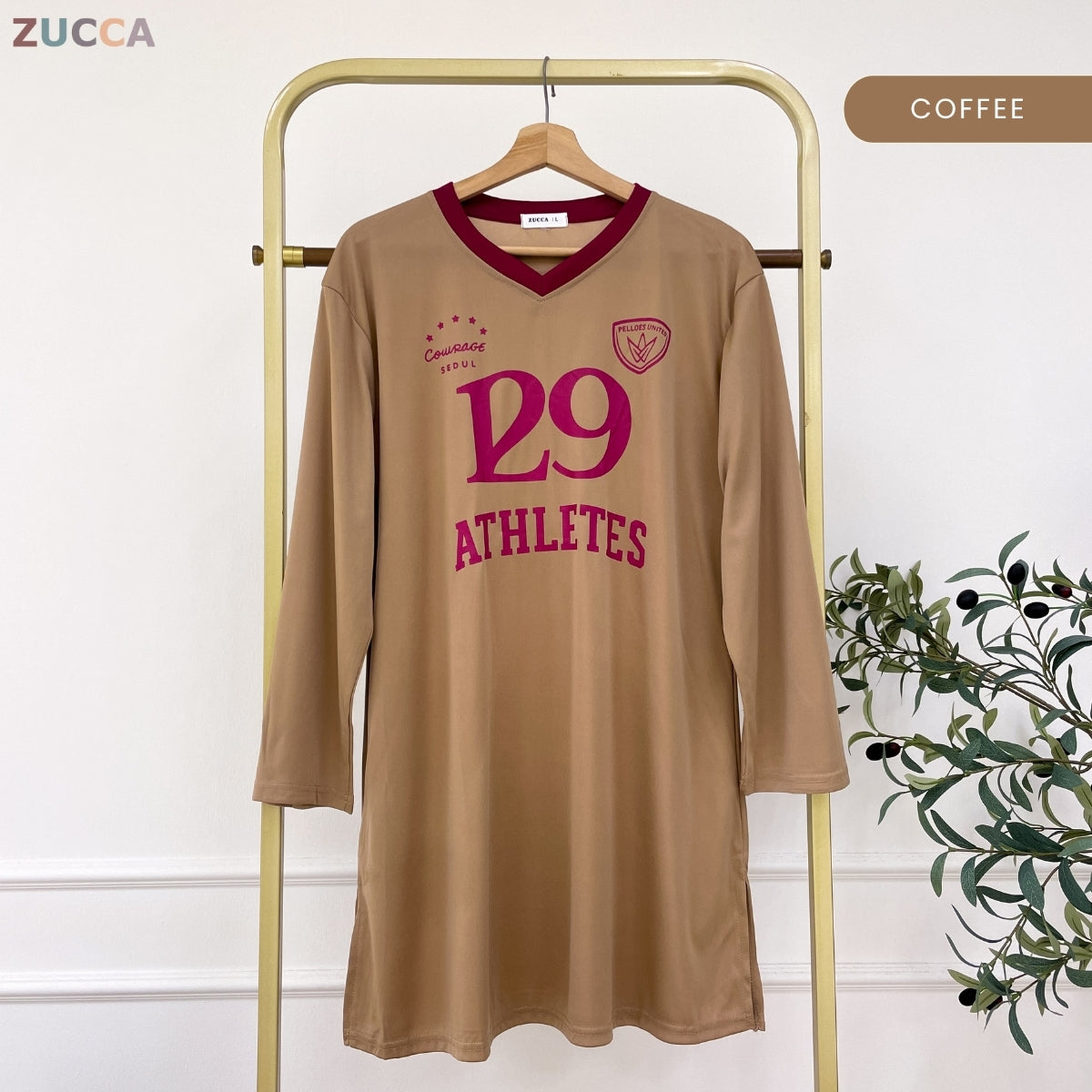 ZUCCA ALESIA KASUAL MUSLIMAH SHIRT V NECK - DMS1005