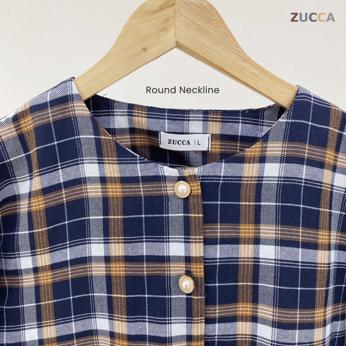 ZUCCA YASMEEN KOLEKSI BLOUSE TARTAN MODEN-DMSET007