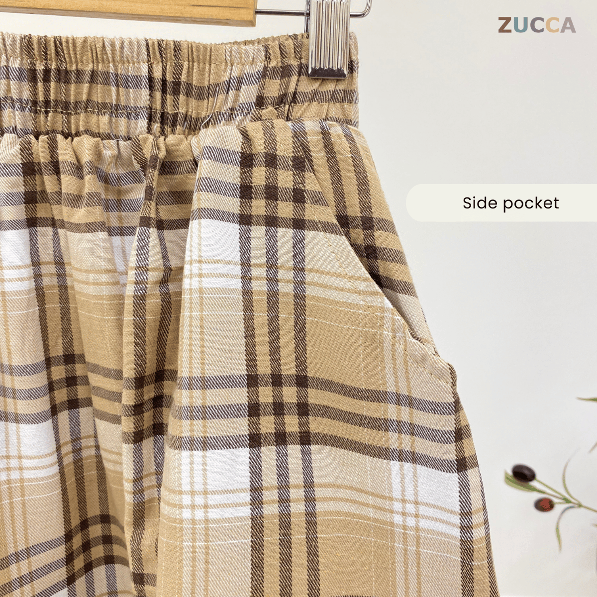 ZUCCA YASMEEN KOLEKSI BLOUSE TARTAN MODEN-DMSET007