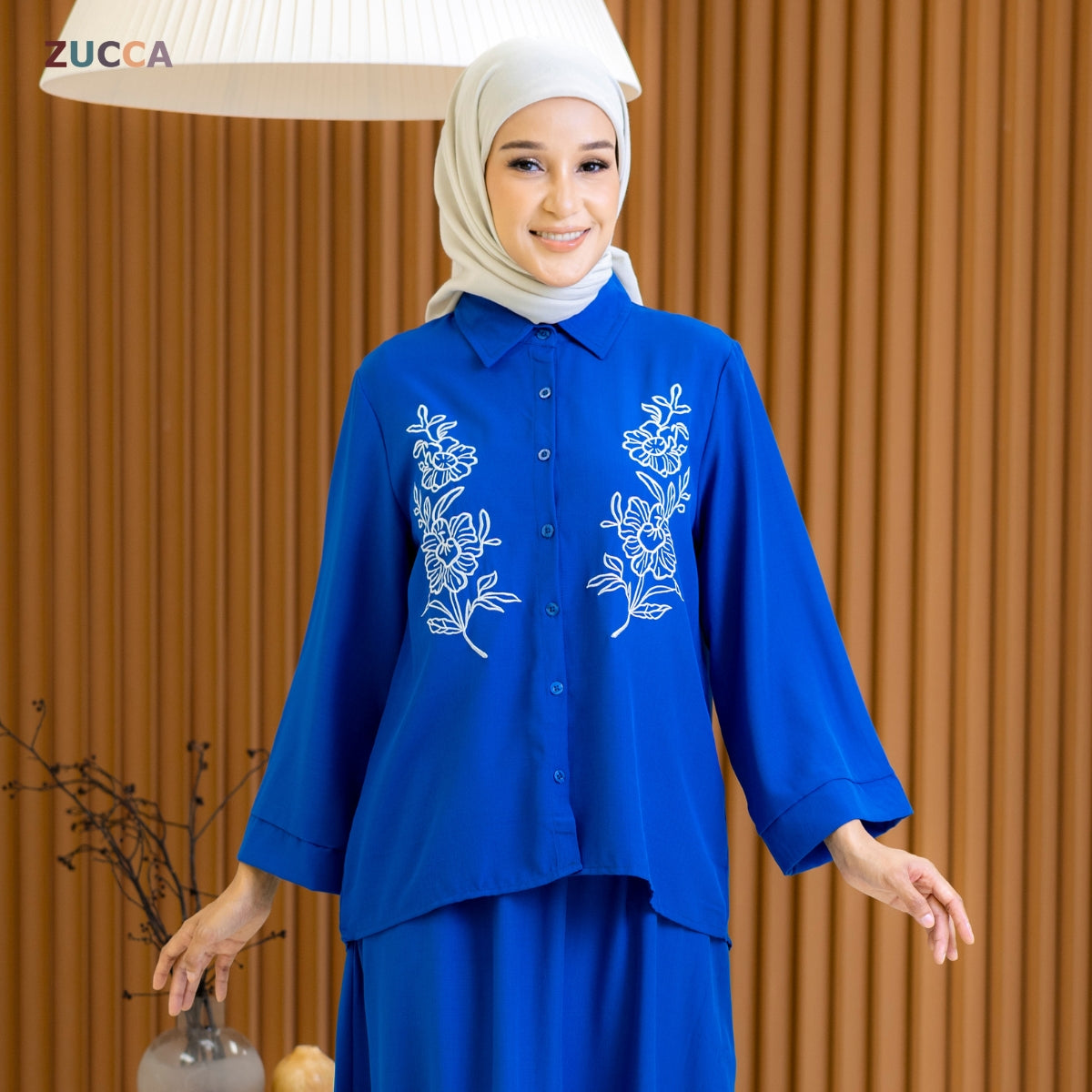 ZUCCA THALIA SET BLOUSE & SKIRT SULAMAN BUNGA-DMSET009