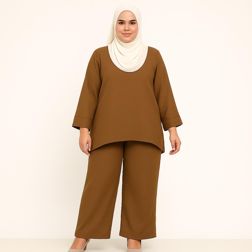 ZUCCA DAHLIA TEXTURED PANTS SET-DMSET011  Blouses